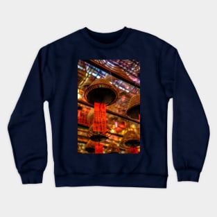 Man Mo Temple Incense Coil And Prayer Crewneck Sweatshirt